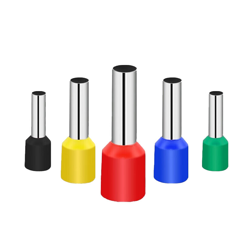 管形预绝缘端子铜ve线鼻子针型铜鼻子ve1008/1000只1平方黑色 ve1006