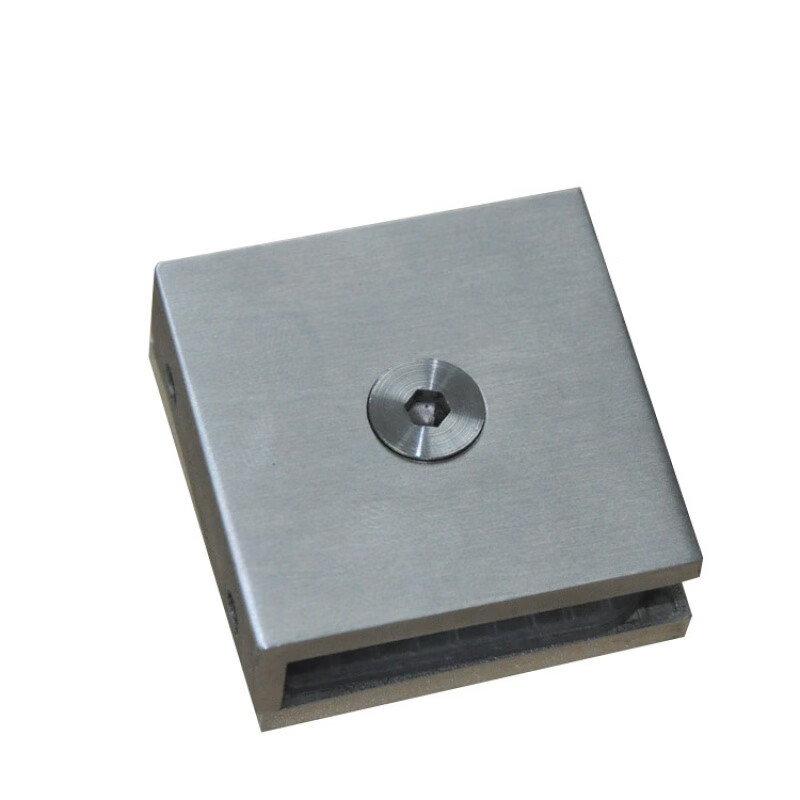 辉周304不锈钢拉丝90度直角精铸固定夹无框门玻璃夹淋浴房五金门夹 0