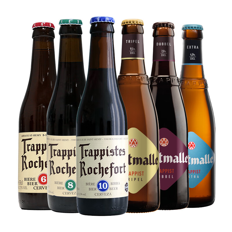 TRAPPISTES ROCHEFORT修道院精酿 西麦尔/罗斯福六种口味啤酒组合330ml*6瓶 比利时进口