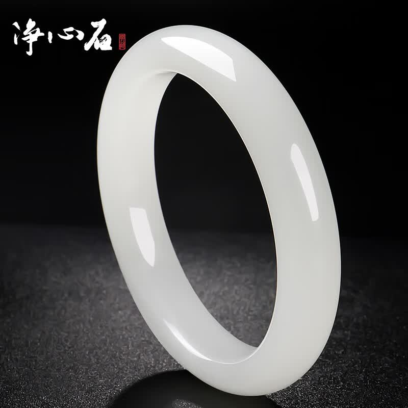 净心石 和田玉手镯女款白玉平安镯送女友送妈妈 内径约59-60mm使用感如何?