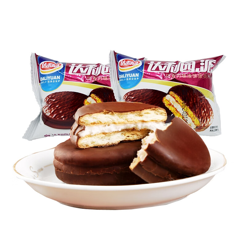 达利园巧克力派1000g早餐面包零食品饼干整箱蛋黄派糕点美食小吃