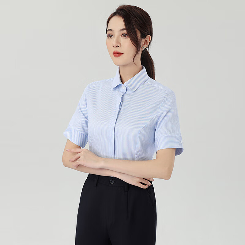 冀韵新款浦发银行女行服长短袖衬衫工作服浦发工装衬衣浦发职业装制服