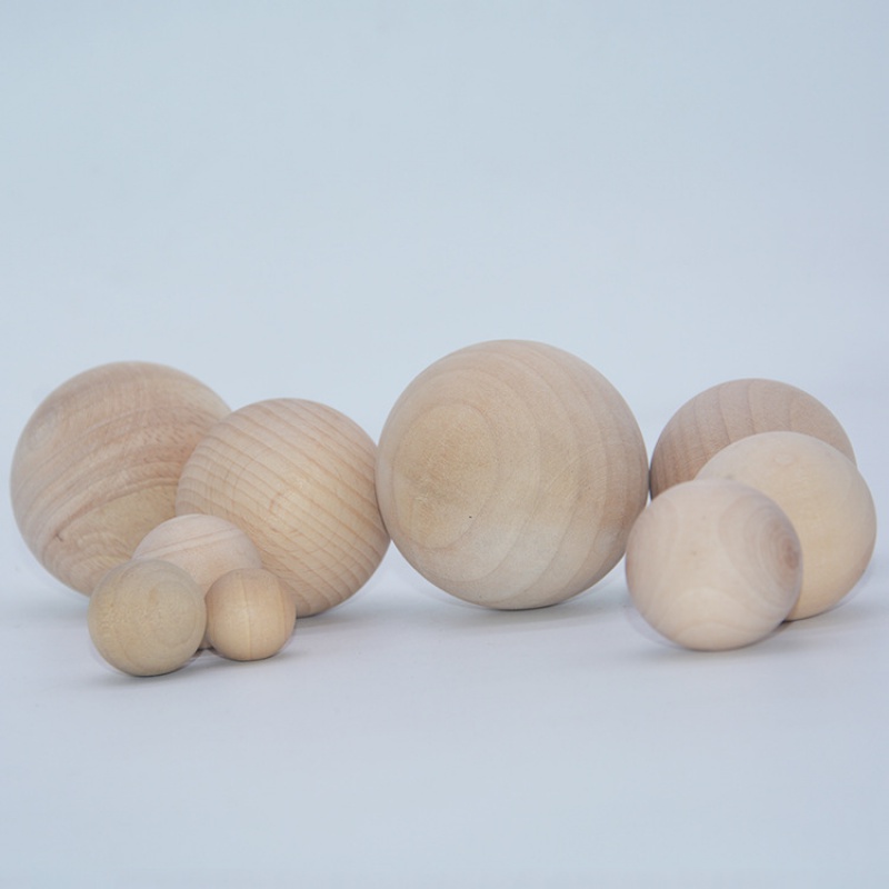 木球圆实木圆球 实心木头球大木球无孔小木球1-9cm手工diy小珠子 直径
