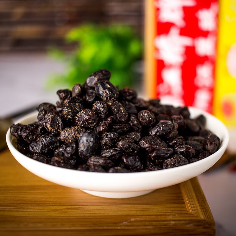 阳江豆豉阳江桥牌豆豉特产风味老广东自制—调味黑香豆豉干纸盒装400g