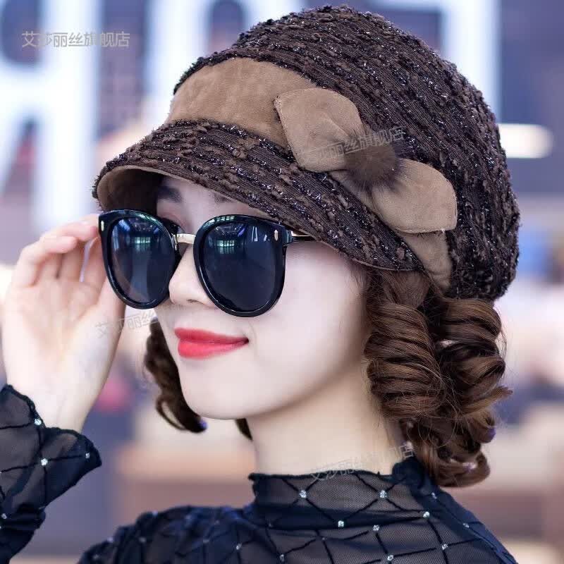 中老年帽子假发一体女短卷发假发帽子带头发秋冬帽子发套 卡其色帽 深棕色假发怎么样,好用不?