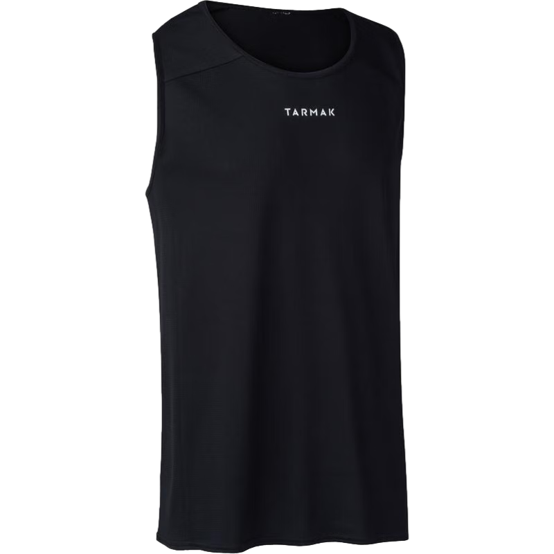 迪卡侬篮球服无袖运动背心男士球衣夏季TARMAK黑色XL 2343070