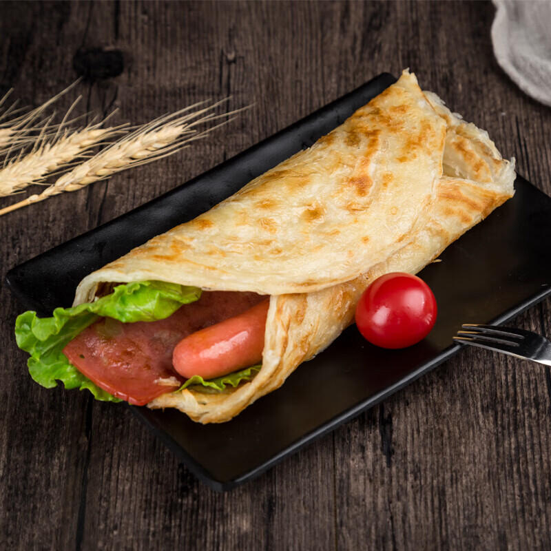 虎钢馋早餐手抓饼家庭装家用手撕煎饼面饼皮商用摆摊 手抓饼 [ 60克