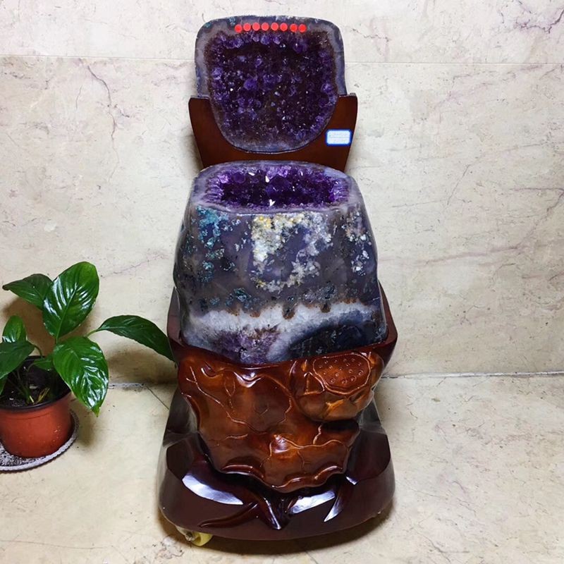 俊辰珠宝 紫晶洞原石 紫水晶洞摆件聚宝盆 家居装饰摆件摆件重52公斤