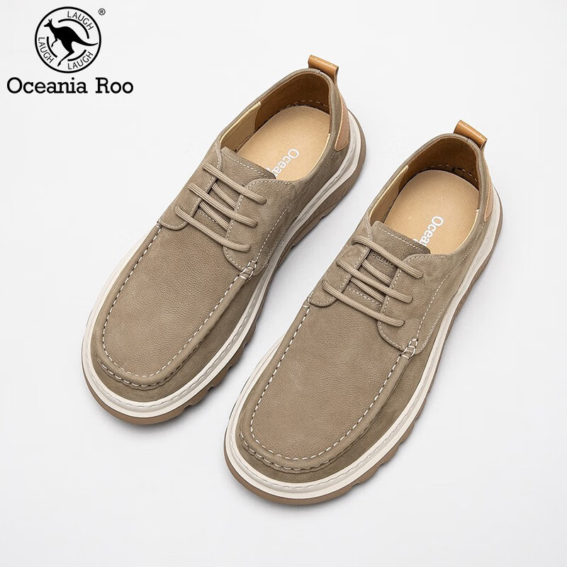 大洋洲袋鼠(oceania roo)皮鞋男鞋系带正装鞋春夏季德比鞋商务休闲牛