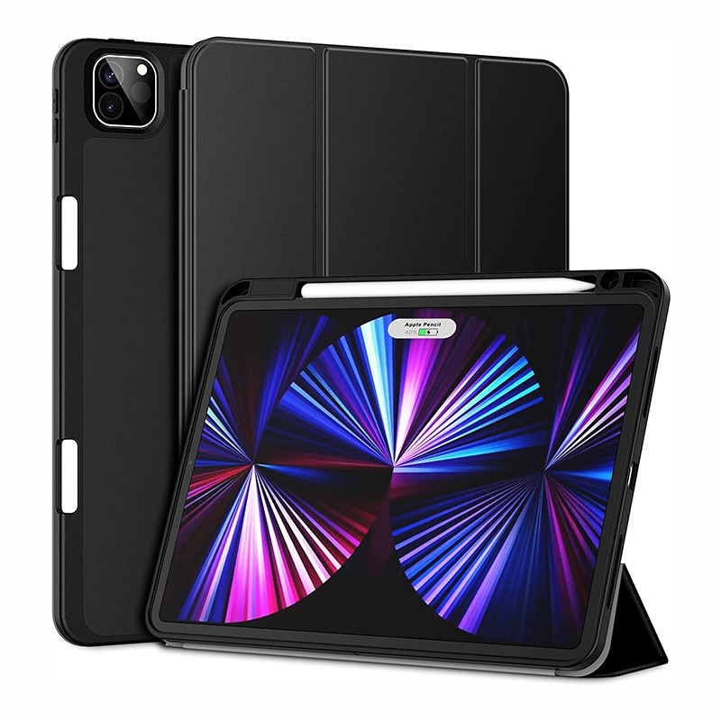 通用)新ipad pro 11【带笔槽】磁吸智能休眠保护套 黑色(2020款通用)