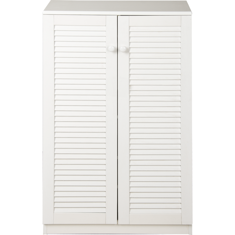 慧乐家 鞋柜 大容量玄关客厅双门百叶收纳储物防尘门厅柜鞋柜 白色 FNAJ-11111