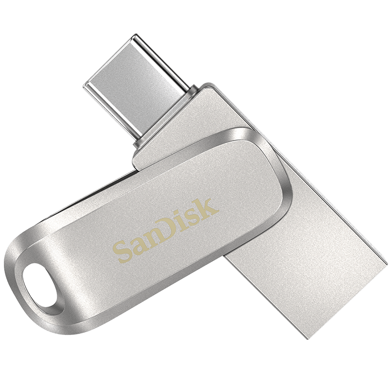 SanDisk 闪迪 至尊高速系列 酷锃 DDC4 USB3.1 U盘 银色 256GB Type-C