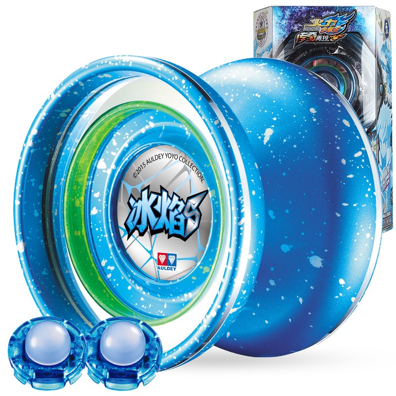 少年王5传奇再现悠悠球第2季 yoyo球男孩玩具溜溜球 高端金属球-冰焰s