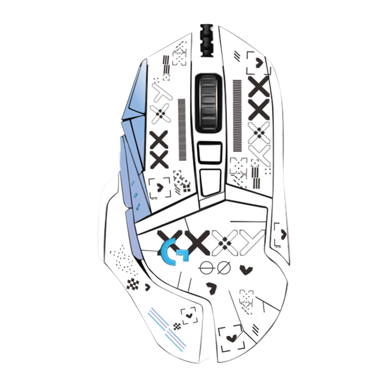 羅技（G）G502HERO 主宰者 SE游戲鼠標(biāo)有線連接RGB燈光宏編程CF吃雞CSGO電競(jìng)FPS電腦 筆記本鼠標(biāo) 25600DPI G502 SE-點(diǎn)線之圖貼紙