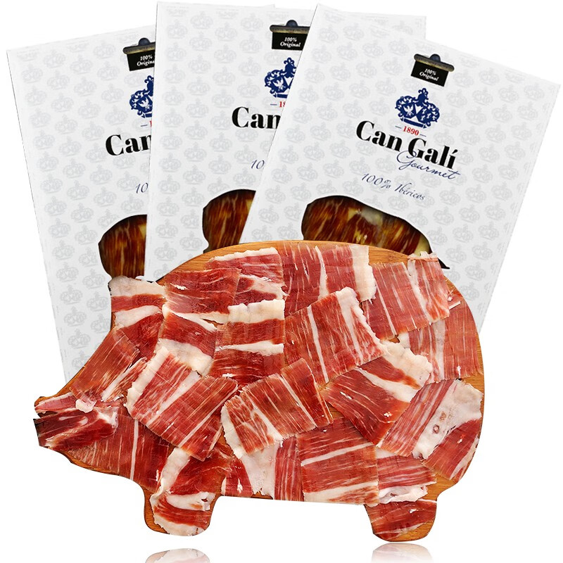 CanGali西班牙原装进口伊比利亚火腿切片50个月后腿100g/袋 75%橡果火腿