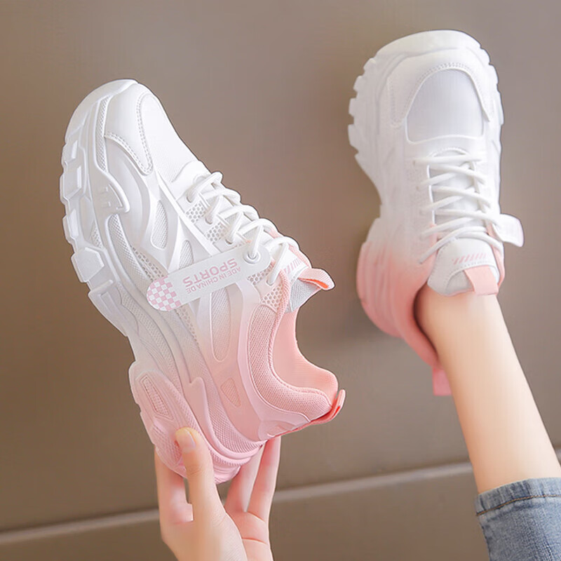 安源小子初中女生跑步鞋夏款女孩高中生夏天运动鞋女鞋秋季轻便减震子