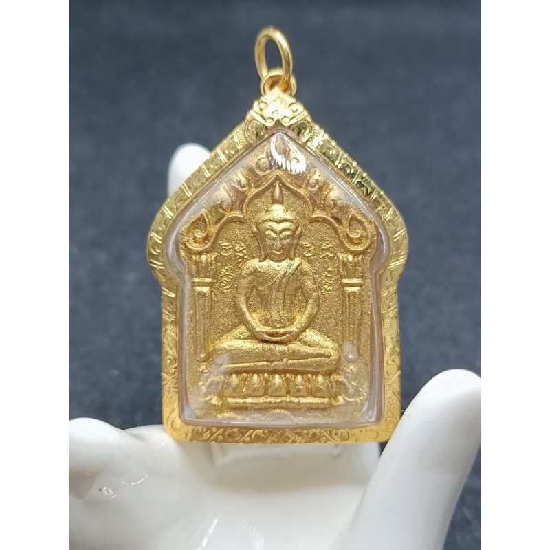 古珍 纳渡·泰国佛牌 龙婆达姆2551一期坤平 总共99尊 包金壳 带smk卡