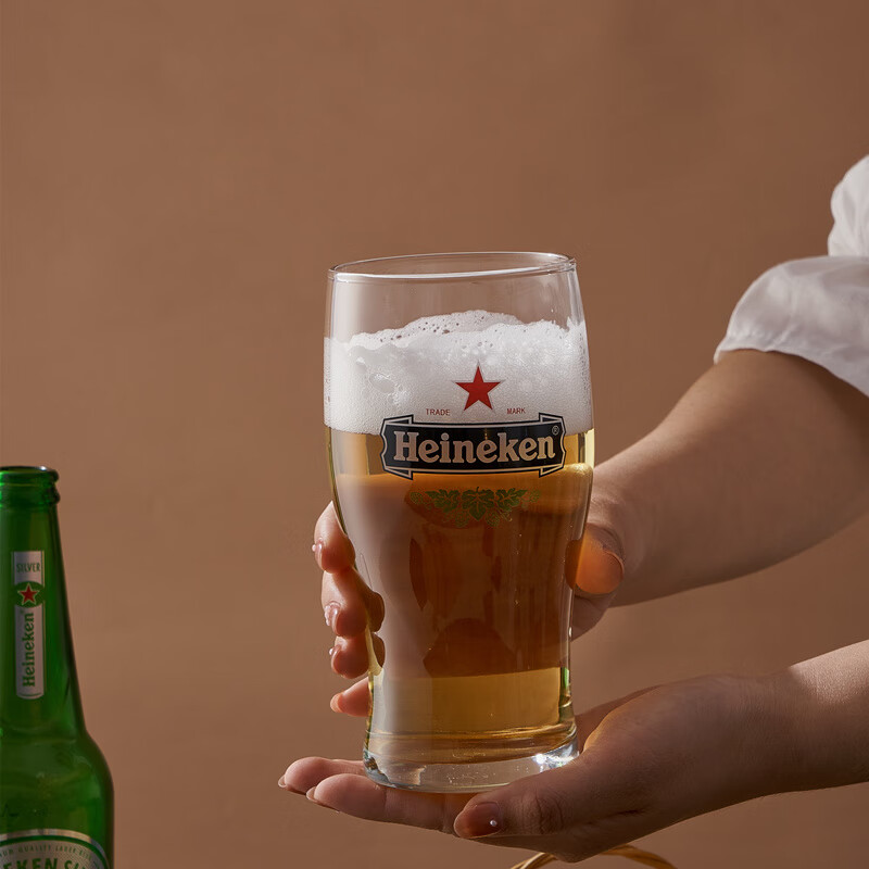 啤酒杯喜力啤酒专用杯 商用heineken玻璃酒杯家用精酿杯子定制logo晟