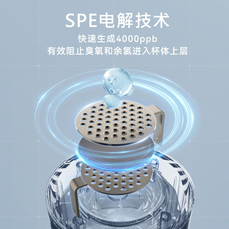 帕米富氢水杯4000ppb水素杯氢氧分离高浓度小分子电解养生杯便携230ml 玄黑富氢水杯0.23L