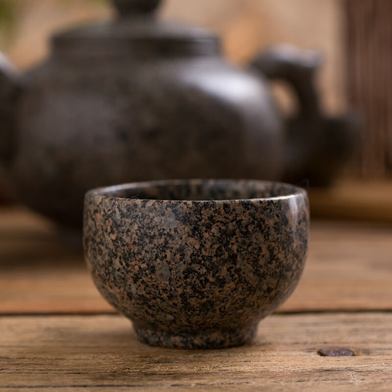hywlkj中华麦饭石头茶具功夫茶杯手工品茗杯茶具杯子主人斗笠杯单杯