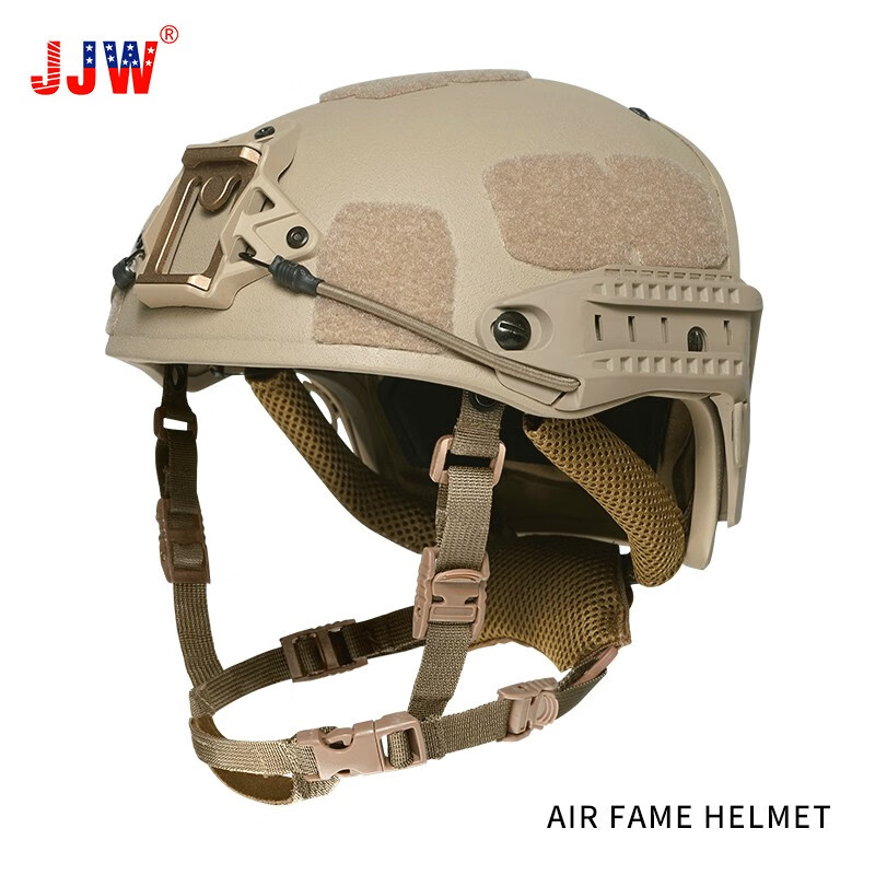 jjwair frame芳纶战术头盔 af凯夫拉盔全套wendy悬挂内衬高配版 泥色