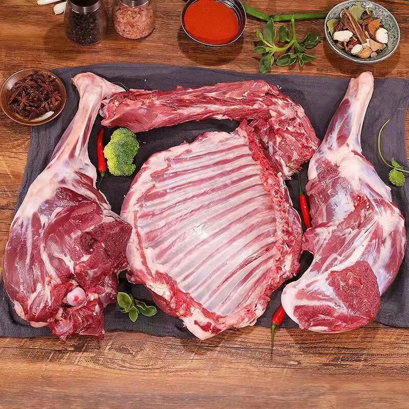 抢鲜队原切内蒙古散养半只羊羊排羊腿羊蝎子生鲜年货半只羊10斤