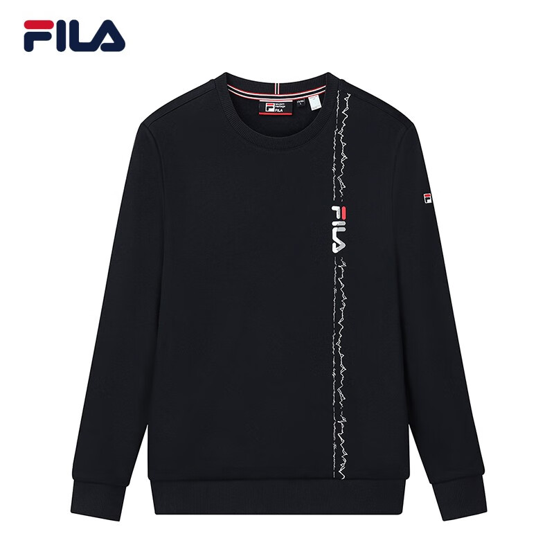 fila斐乐男装官方男子卫衣2021年冬季新款针织休闲运动圆领套头衫商场