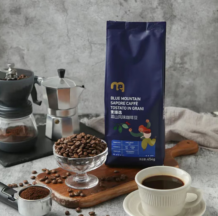 瑞吧（RIOBA）瑞吧麦德品牌蓝山风味咖啡豆454g 454g