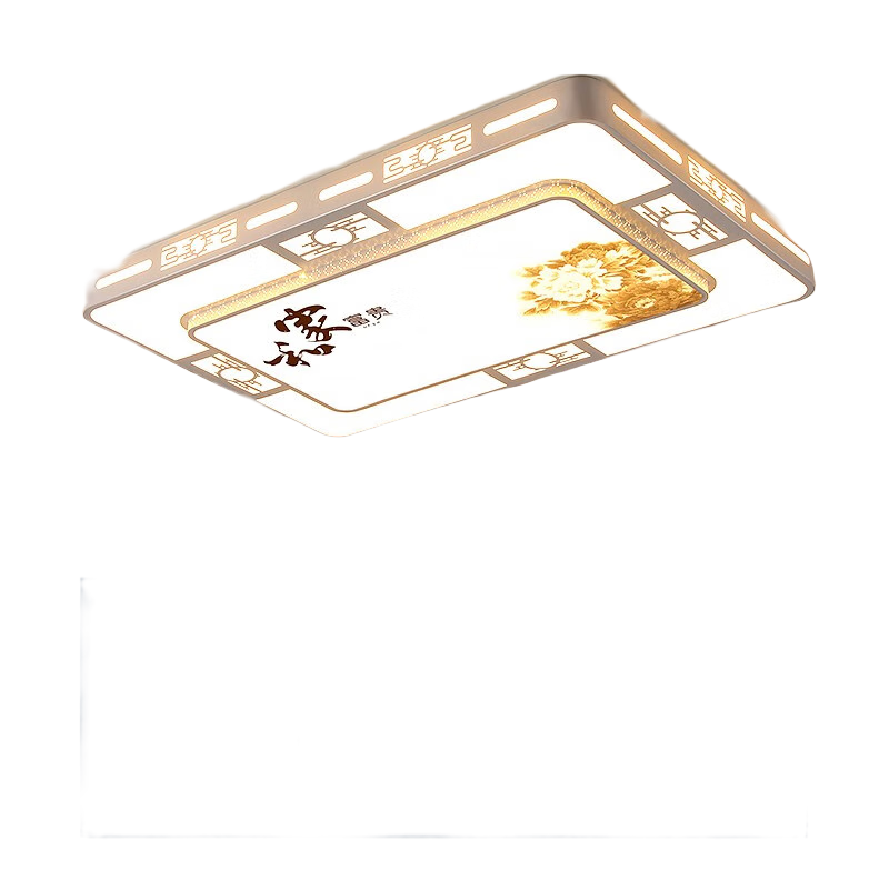 燈諾堡LED現(xiàn)代簡約家用大氣客廳燈飾 204年新款大廳吊燈臥室燈具 白框牡丹花75/50cm三色