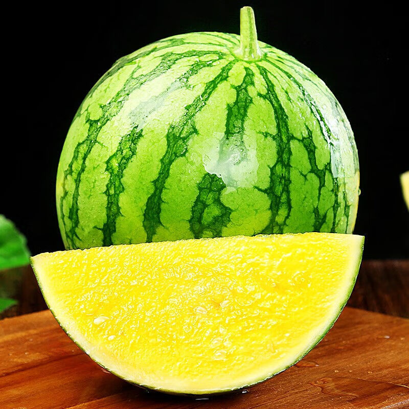 现摘特小凤黄瓤西瓜水果新鲜黄心黄肉西瓜麒麟瓜当季应季水果 人工