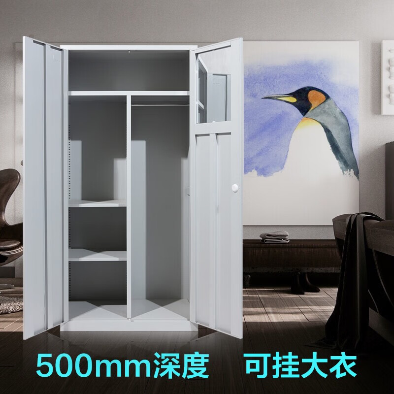瑾诚 办公室更衣柜家用铁皮衣柜家用二门学校员工柜储物柜被褥柜 综合