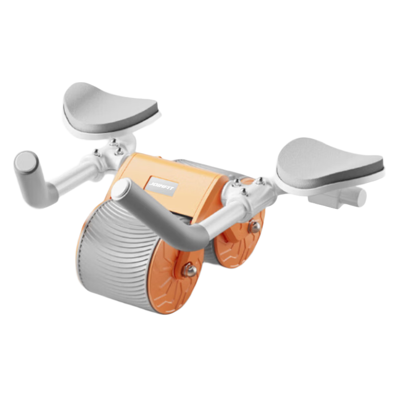 捷英飛健腹輪肘撐自動(dòng)回彈鍛煉腹肌收腹輪男女卷腹家用健身器材 彤云橙