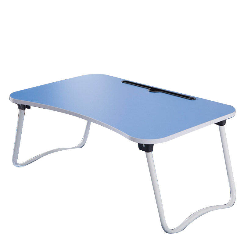 倍方 床上电脑桌W腿高冷蓝色升级款 简易笔记本电脑桌可折叠 简约可折叠学习书桌