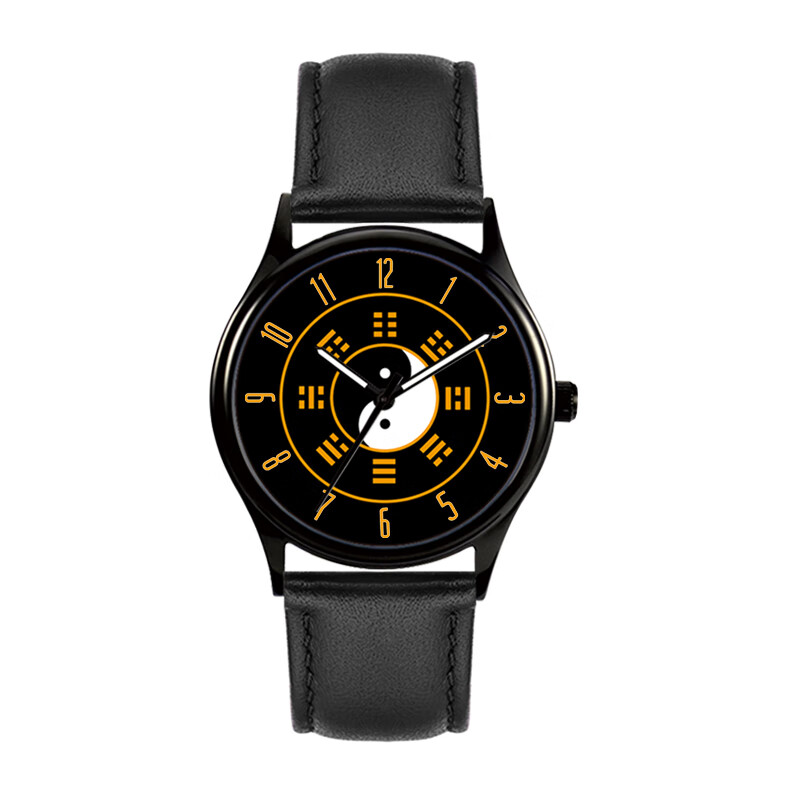 纯灿太极八卦手表创意阴阳鱼中国风传统文化生日礼品来图定制刻字男女