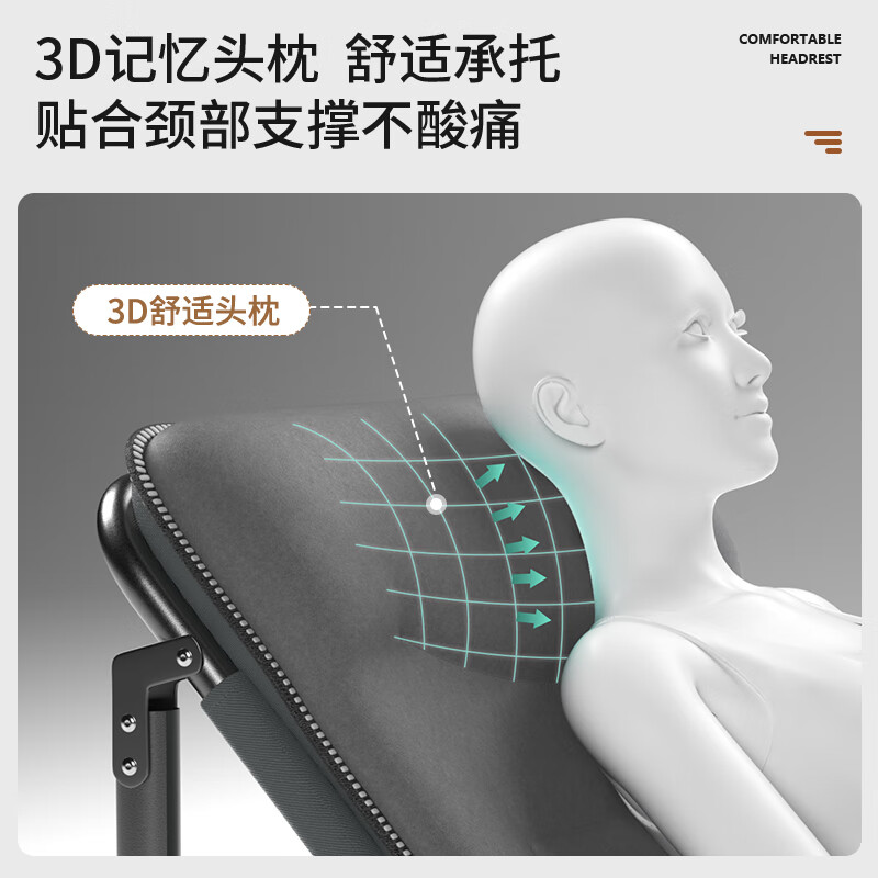 耐朴折叠床单人床办公室 午睡神器 家用便携行军床简易午休多功能躺椅 静音棉麻款【加固方管】190*70cm