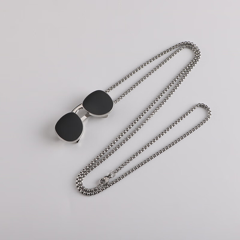 允茹太阳镜墨镜项链男女眼镜挂坠ins吊坠嘻哈土酷配饰长款毛衣链挂件