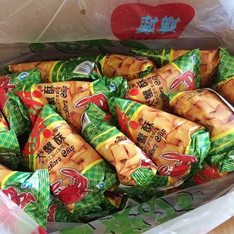 七宝一丁爽爽大蟹酥35g*50袋装广东特产膨化食品80后零食童年 爽爽大