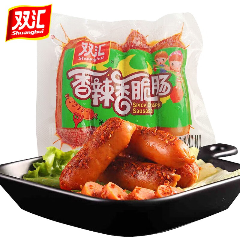 双汇 香辣香脆肠 140g/袋火腿肠 香肠休闲零食辣肠脆脆肠