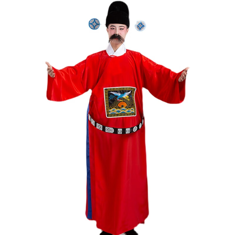 梦鸥亭戏曲服装戏服儿童官服舞台演出服七品芝麻官服装县官知服 官衣