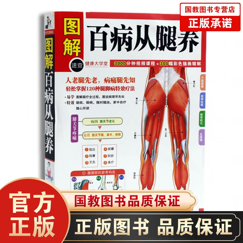 正版包邮 图解健康大学堂 图解百病从腿养 中医保健养身 把握健康一生平安 中医养生书籍 图