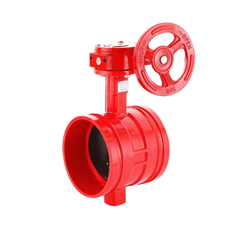 仁聚益定制蜗轮沟槽蝶阀产品型号:xd381x-16q;规格:dn65议价