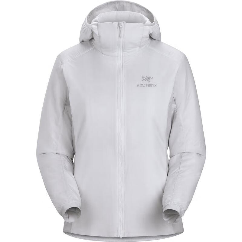 始祖鸟（ARC’TERYX）女士冲锋衣 轻便休闲连帽衫户外防风保暖夹克外套 ATOM HOODY 原子灰Atmos L