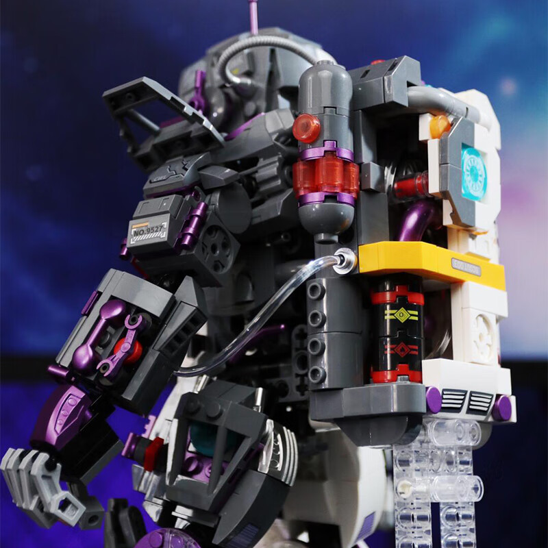 哲高积木拼装宇航员航天潮玩模型炫酷桌面摆件儿童玩具男生生日礼物 征服星辰半剖机甲宇航员1130pcs