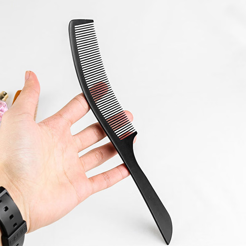 谷崎理发梳子 电木弯梳发型师专用s型平头弯梳弧形推边梳超吃发梳子