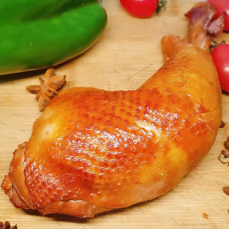 熏鸡腿熟食东北特产熏酱下酒菜开袋即食鸡大腿笨做老味道五香鸡腿 2个