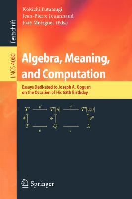 预订 Algebra, Meaning, and Computation
