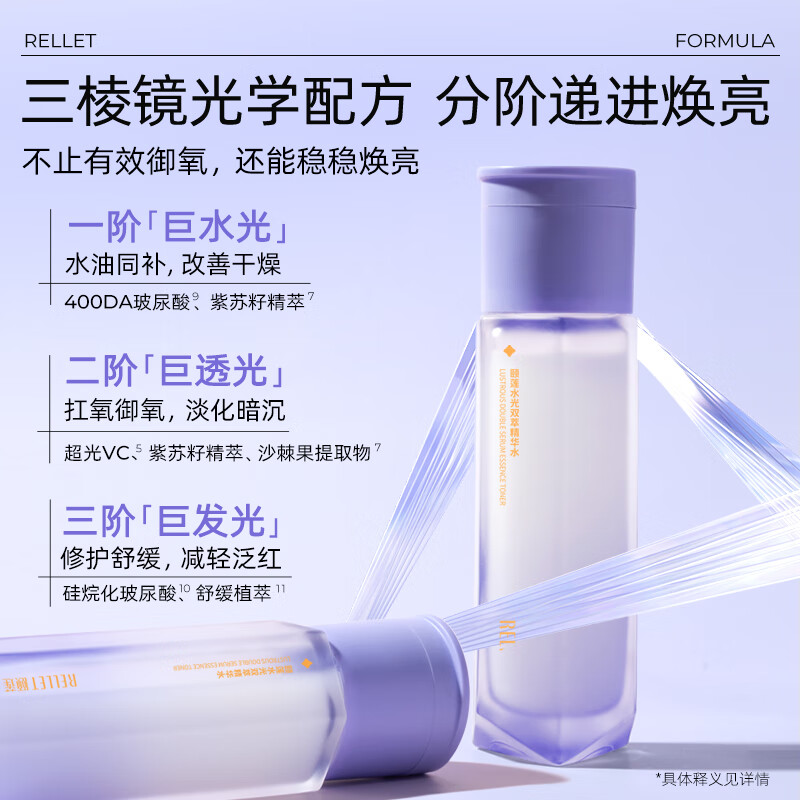颐莲水光双萃精华护肤水 焕亮肌肤 补水保湿 80ml+400mg 修护紧致 1瓶
