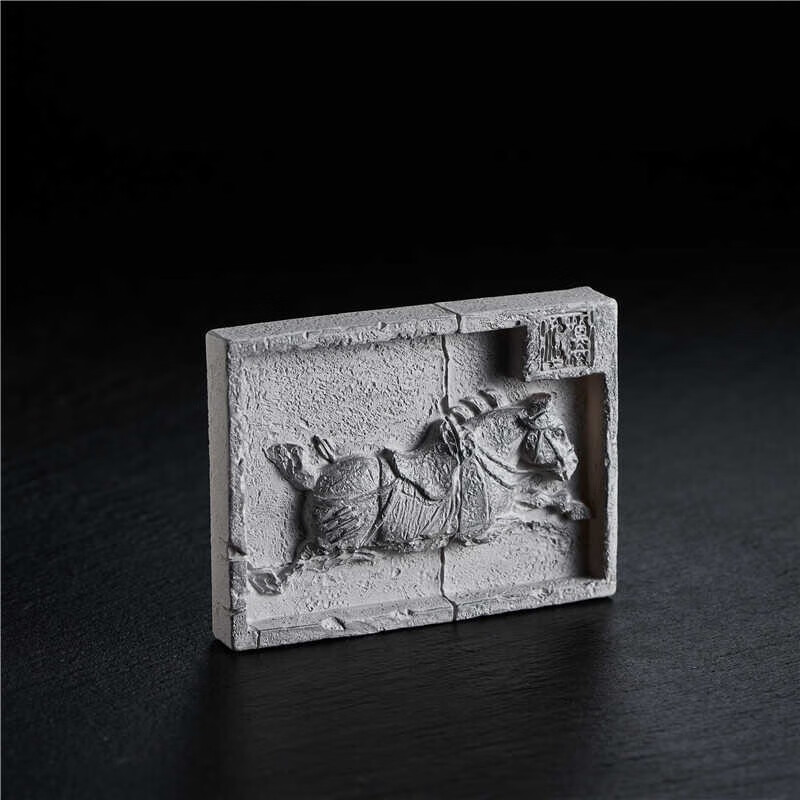 昭陵六骏国宝回家流失海外的国宝冰箱贴文创河北博物院礼物装饰品 银色 青骓