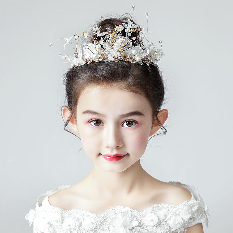 儿童皇冠头饰公主女童王冠小孩发箍韩版舞台花童头花花环结婚饰品