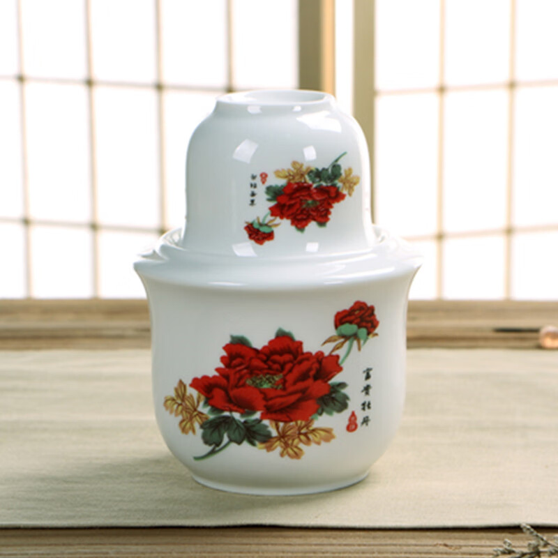 翼荏二两小温酒壶酒具陶瓷烫酒壶酒精炉加热暖酒器分酒黄酒杯子中老式